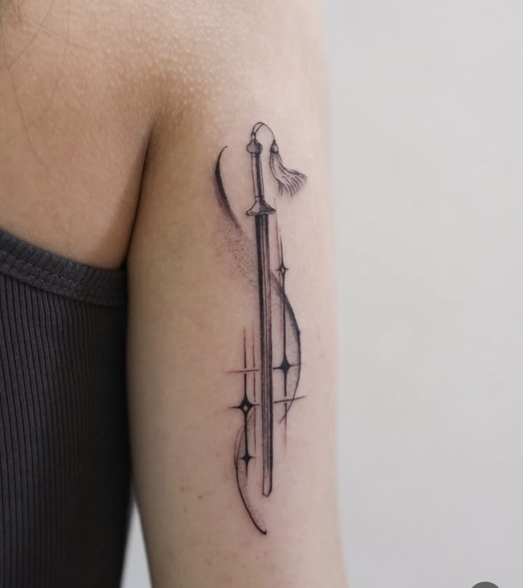 Fine-line tattoo by Eugene